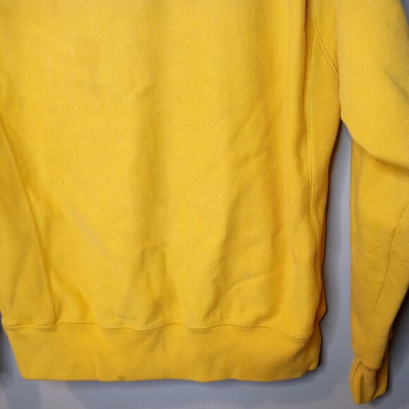 Vintage‎ Champion Logo Pullover Reverse Weave Yellow Hoodie M - Picture 14 of 14